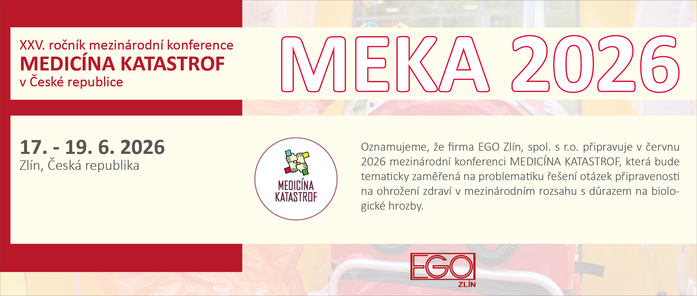 XXV. ročník mezinárodní konference  MEDICÍNA KATASTROF v České republice